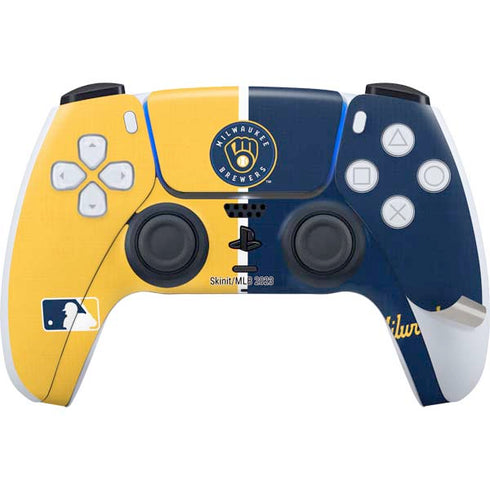 MLB Milwaukee Brewers Split PS5 Pro Disk Bundle  Skin